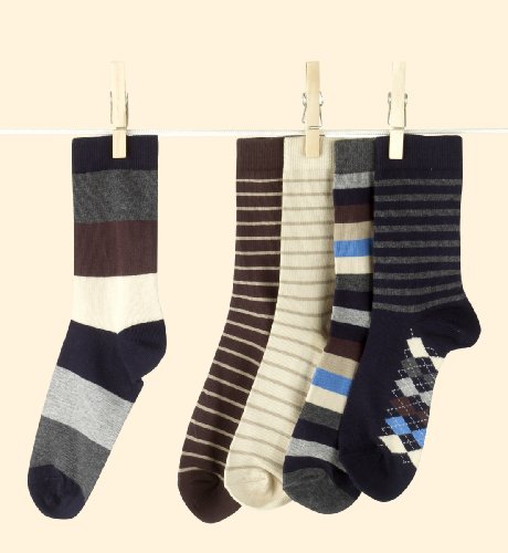5 Pairs of Stripe Cotton Rich Socks