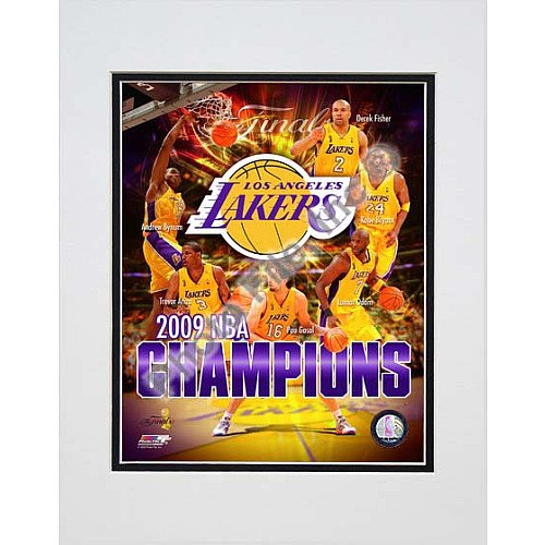 Photo File Los Angeles Lakers 2009 Nba Finals Champions Composite Matted Photo