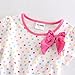 Coralup Little Girls Cartoon Long Sleeved Casual Cotton Dress 4-5Years Pink