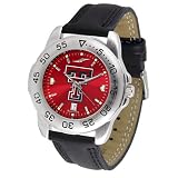 Texas Tech Red Raiders NCAA AnoChrome Sport Mens Watch (Leather Band)