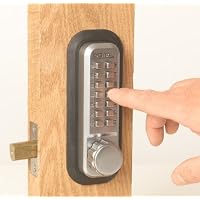Digital Door Lock - Keyless Entry (Satin Chrome) (1 5/8 x 5 1/2)