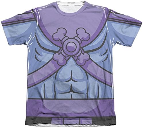 MASTERS OF THE UNIVERSE/SKELETOR COSTUME-ADULT POLY/COTTON S/S TEE-WHITE-2X