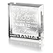 KATE POSH - First Wedding Anniversary Paper Gifts - 1st Year of Marriage Engraved Paperweight and Keepsake - Best Friends Wedding Gifts, First (1st), First Year as Husband & Wife