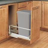 Rev-A-Shelf RV-35-LID-17-1 35 Qt. Waster Container Lid - Polymer-Metallic Silver