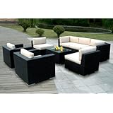 Genuine Ohana Outdoor Patio Wicker Furniture 8pc Gorgeous Couch Set
