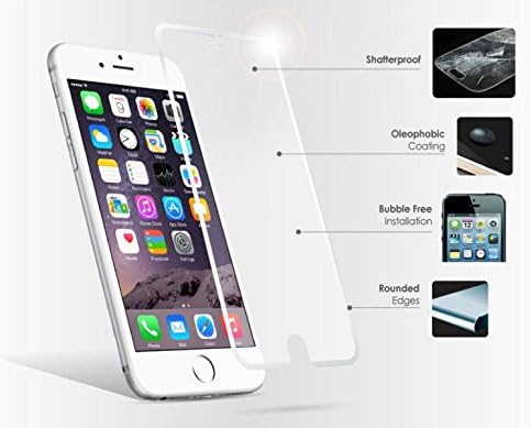 MAXBOOST Inspired ZEUZZ iPHONE 6S Screen Protector Tempered Glass Strong 9H 0.26MM 2.5D Anti-Sratch Smudge and Explosion Proof For iPhone 6/ 6S (NEW 2016)