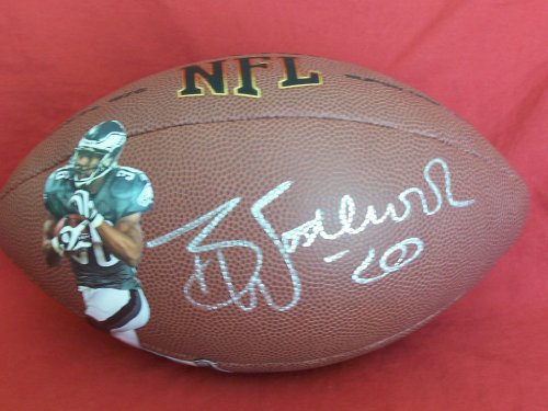 Brian Westbrook Autographed Custom NFL Photo Football, Philadelphia Eagles, Proof Photo of Brian Signing for Us.