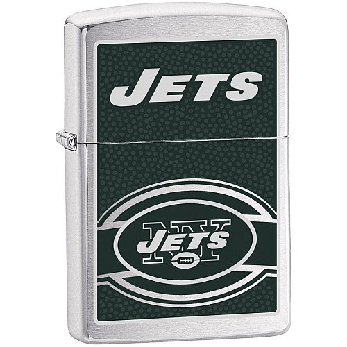 Zippo NFL New York Jets Lighter (Silver, 5 1/2 x 3 1/2 cm)