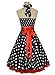Luv Ruby Women's Rockabilly with Ribbon Bow and Petticoat Dress