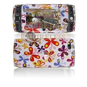Sidekick LX 2009 Cell Phone Daisy Butterfly Design Protective Case Faceplate Cover + Free LiveMyLife Wristband