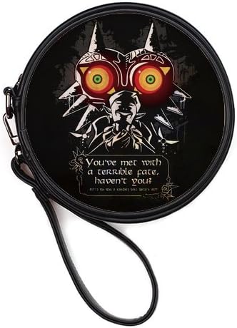 LaHuo LEGEND ZELDA Custom Design Women Makeup Bag Personality Round Makeup Bag Coin Purse