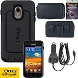 Otterbox Commuter Case for Sprint Samsung Galaxy S2 Epic 4g Touch D710 & R760 Black, Leather Horizontal Case that fits your phone with the Otterbox on it, Heavy Duty Car Charger & Anti Radiation Shield