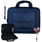 Sony DVPFX950 9-Inch Portable DVD Player Hard Nylon Cube Carrying Travel Case with Extra Pocket for Accessories + Includes a eBigValue (TM) Determination Hand Strap Key Chain + Includes a Crystal Clear High Quality HD Noise Filter Earbuds Earphones Headpho