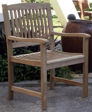 Santorini Indoor/Outdoor Captain's Dining Chair - Teak