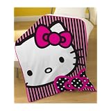 Hello Kitty Outline Pink Fleece Blanket