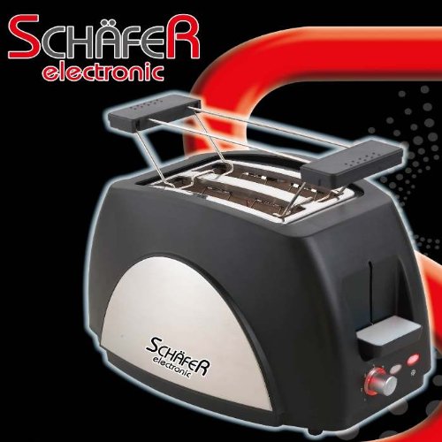 Luxus Edelstahl Toaster Brötchenaufsatz Krümeltablett 