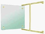 15 x 15 Brass Frameless Pivot Mirror