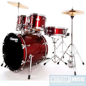  Mapex Tornado Full 5 Piece Fusion Drum Kit with Hardware, stool and sticks (from Westmount Music)