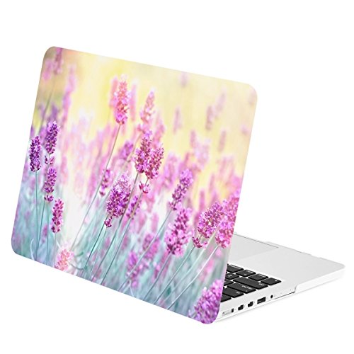 TOP CASE - Retina 13-Inch Lavender Graphics Rubberized Hard Case Cover for Macbook Pro 13" with Retina Display Model: A1425 / A1502