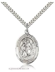 St. John the Baptist Large Sterling Silver Medal