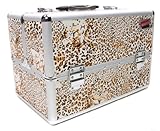 Beautify- Malette cosmétique professionnelle en Aluminium en motif leopard