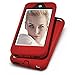 iPod Touch 5th Case, MagicMobile® Premium Dual Heavy Duty Hybrid Shockproof Resistant Armor Protective Case Cover for Apple iPod 5th Generation Red Rugged Silicone Layer and Black Hard Plastic