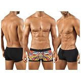 Vuthy Mens Reversible Swim Square Cut Trunk Large