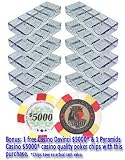 10 Acrylic Stackable 100-Chip Poker Chip Trays / Racks w/2 Free Card Covers