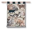 Curious Cats of Different Breeds Wall Hanging Tapestry 18" x 24"