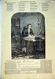 1852 DUKE WELLINGTON WRITING LETTER DESK OLD PRINT