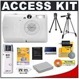 Snug-It Tight Fit Camera Skin (White) with Spare NB-5L Battery + Cameta Bonus Accessory Kit for Canon PowerShot SD950 IS / IXUS 960 IS Digital Camera