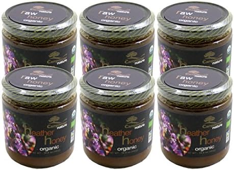 Raw Organic Heather Honey by Campomar Nature (Case of 6 - 16.9 Ounce Jars)