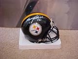 Terry Bradshaw Hand Signed Autographed Pittsburgh Steelers Riddell Football Mini Helmet w/ Photo of Signing