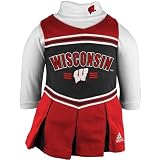 adidas Wisconsin Badgers Cardinal Infant Two-Piece Cheerleader Dress