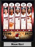 Encore Select 510-BSKMIA2011 2011 Miami Heat 8X10 Photo with Stats on a 9X12 Plaque