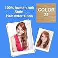 Satin Weft - Silky Straight - Hair Extensions 20" Color# 22 (Blonde) - REMY REMI 100% Human Hair - Survey Promotion