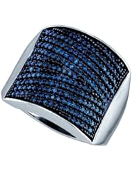 1.01CTW BLUE DIAMOND MICRO PAVE RING