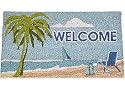Tropix Beach Scene Welcome Coir Mat