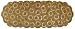 Swirl Beaded Table Runner with Scalloped Edges in Gold - 13