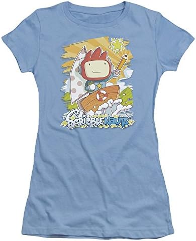 Scribblenauts Scribble On Juniors Short Sleeve Shirt CAROLINA BLUE MD