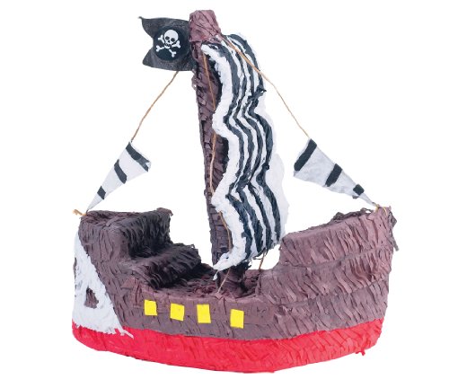 Pirate Ship Shaped 16in x 15 1/2in Pinata