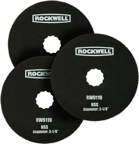 Rockwell RW9119.3 Sonicrafter 3-1/8-Inch HSS Circle Blade, 3-Piece