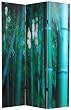 Asian Nature Art - 6ft. Deep Green Bamboo Forest Photo Print Room Divider - 3 Panel