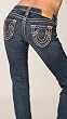 True Religion Johnny Super T Brown Stitched