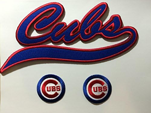 3 New Chicago Cubs New Chicago Cubs Embroidered Iron on Patches Ships From Pa, USA Iron on Patches Ships From Pa, USA
