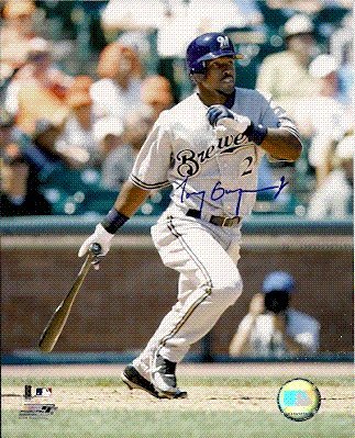 Tony Gwynn Jr Autographed/Hand Signed Milwaukee Brewers 8x10 Photo