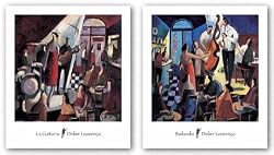 Bailando and La Guitarra Set by Didier Lourenco 12"x12" Art Print Poster