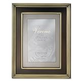 Lawrence Frames 5 by 7-Inch Brushed Brass Metal Picture Frame, Oil Rubbed Bronze Inner Panel