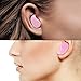 Mini Smallest PChero Invisible Wireless Bluetooth Headphones Headset Earphones Earbuds with Mic For iPhone, iPad, Samsung, and Most Bluetooth Smartphones, Perfect for Using at Work Office - [Pink]