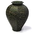 Handmade Ceramic Octagonal Flower Vase With Chic Crackle Finish